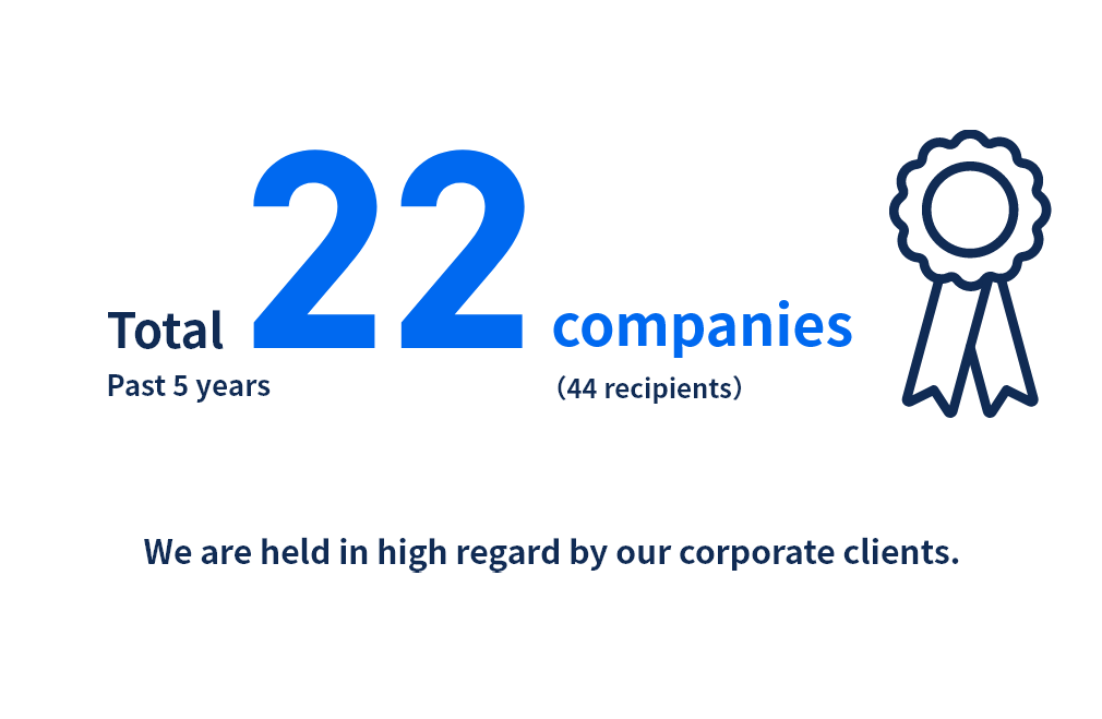 We are held in high regard by our corporate clients.	