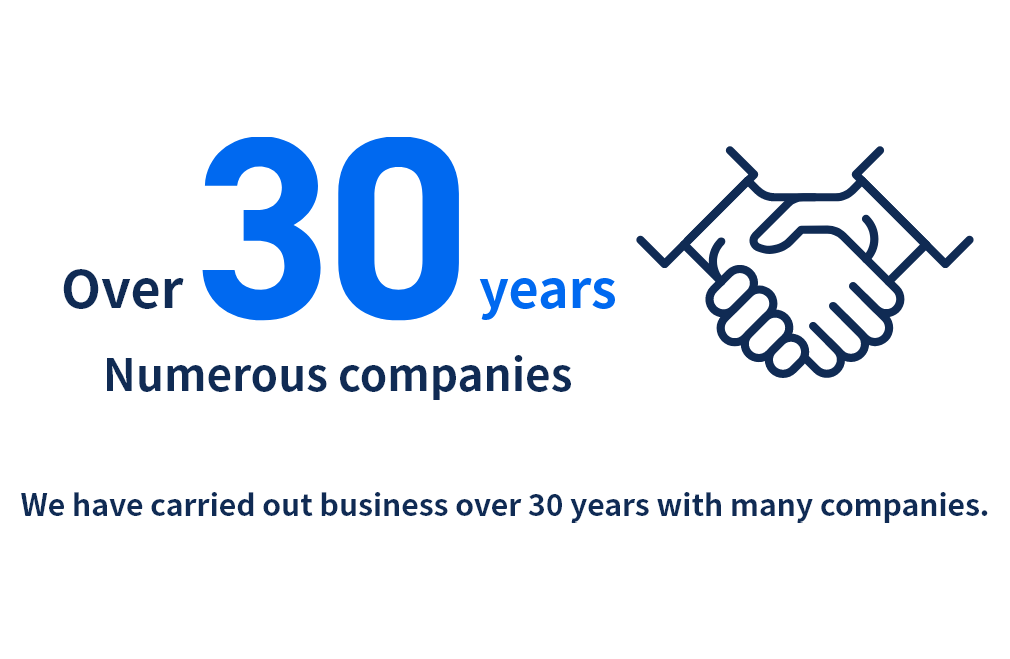 We have carried out business over 30 years with many companies.	